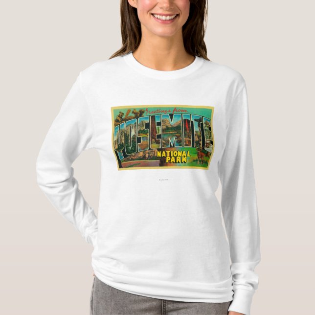 Yosemite National Park, California - Large Lette T-Shirt (Front)