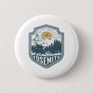 Yosemite National Park California Nature Hiking Ou 6 Cm Round Badge