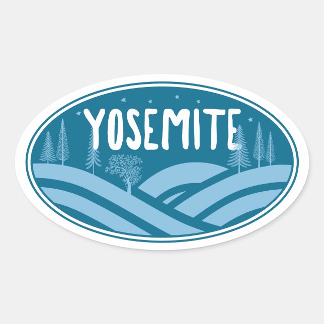Yosemite National Park California Outdoors Oval Sticker (Front)