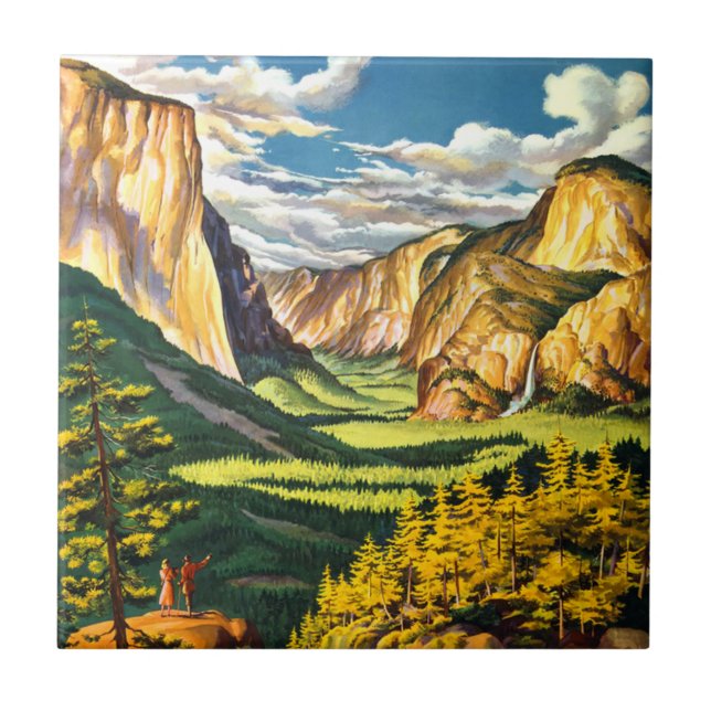 Yosemite National Park California Travel Art Tile (Front)