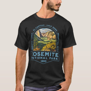 Yosemite National Park California USA Retro Hiking T-Shirt