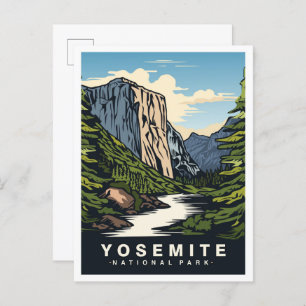 Yosemite National Park California USA Travel Postcard