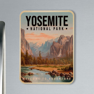 Yosemite National Park California Vintage Magnet