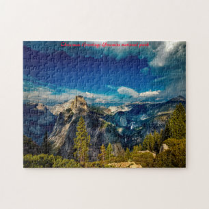 Yosemite national park. Christmas Greetings Jigsaw Puzzle