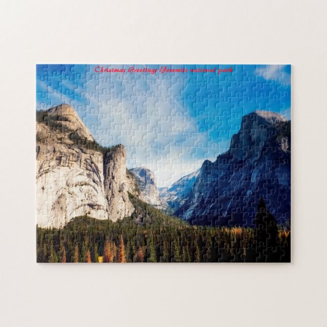 Yosemite national park. Christmas Greetings Jigsaw Puzzle (Horizontal)