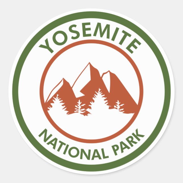 Yosemite National Park Classic Round Sticker (Front)
