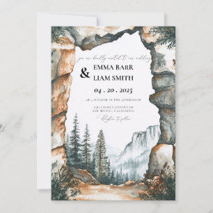Yosemite National Park Destination Wedding Invitation