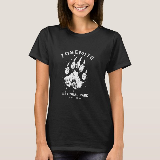 Yosemite National Park Family Vacation Bear Pawpri T-Shirt (Front)