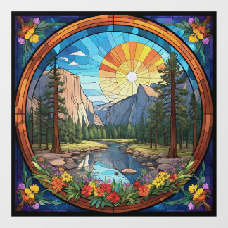 Yosemite National Park Faux Stained Glass Mosaic