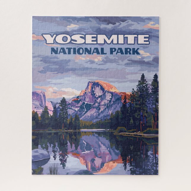 Yosemite National Park Half Dome California Sunset Jigsaw Puzzle (Vertical)