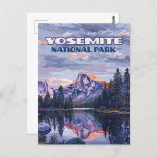 Yosemite National Park Half Dome California Sunset Postcard
