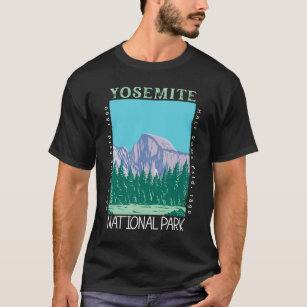 Yosemite National Park Half Dome Retro Distressed T-Shirt