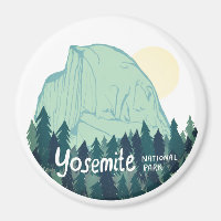 Yosemite National Park Half Dome Teal Green