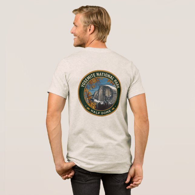 Yosemite National Park - Half Dome  Tri-Blend Shirt (Back Full)