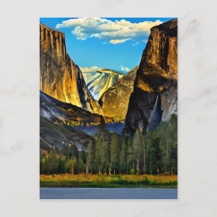 Yosemite National Park is a renowned national park Postcard