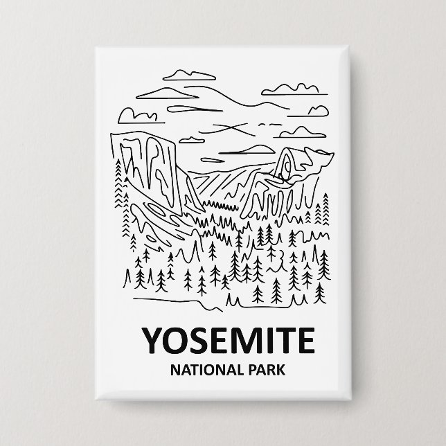 Yosemite National Park Line Art (Front)