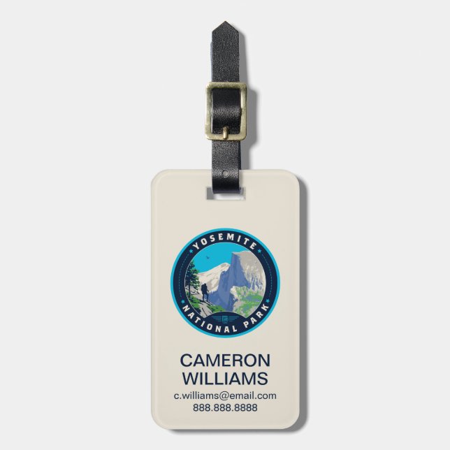Yosemite National Park Luggage Tag (Front Vertical)