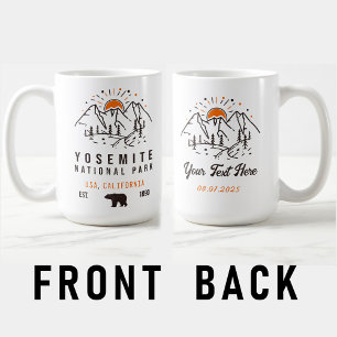 Yosemite National Park Minimalist Sunset Mountain Coffee Mug