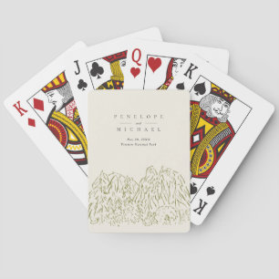Yosemite National Park Mountain Custom Wedding Playing Cards