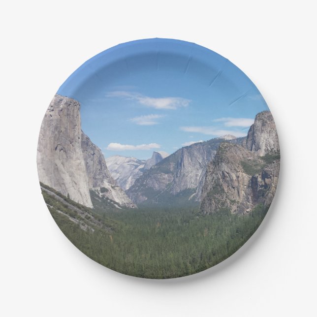 Yosemite National Park Mountain Valley Scenic Paper Plate (Front)
