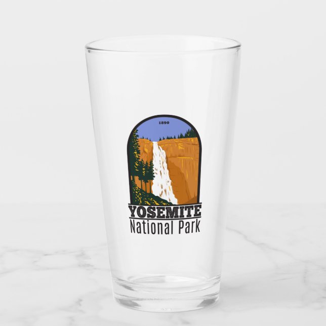 Yosemite National Park Nevada Falls California Glass (Front)