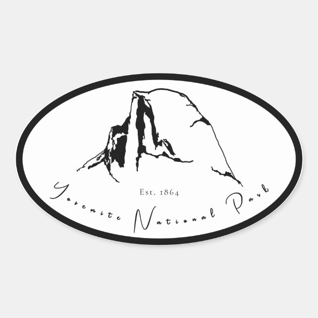 Yosemite National Park Oval Sticker (Front)