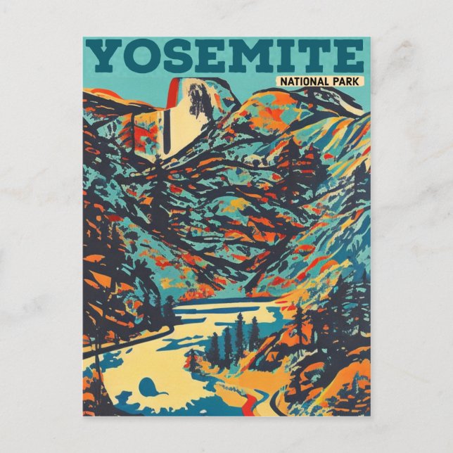 Yosemite National Park  Postcard (Front)