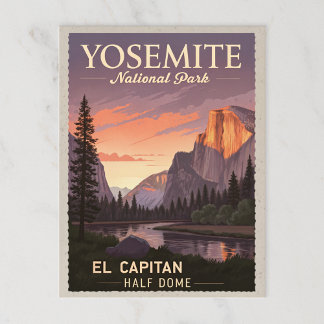 Yosemite national park postcard