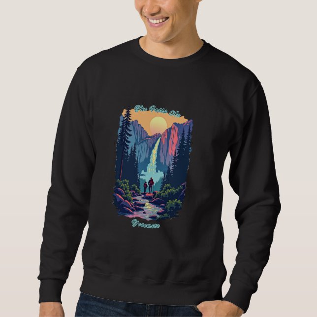 Yosemite National Park Print On Front Sweatshirt (Front)