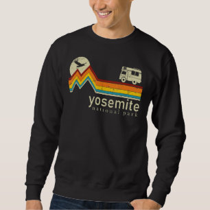 Yosemite National Park Retro Vintage Mountain Hiki Sweatshirt
