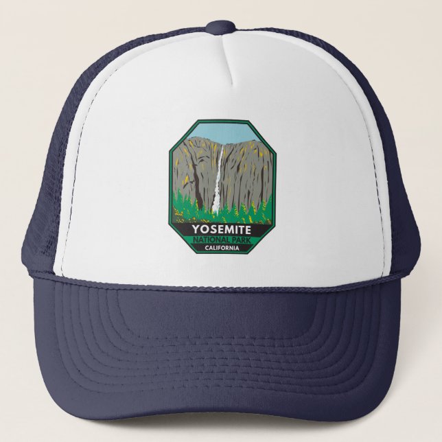 Yosemite National Park Ribbon Falls California  Trucker Hat (Front)