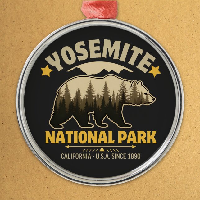 Yosemite National Park Rustic Bear Metal Tree Decoration (Creator Uploaded)
