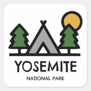 Yosemite National Park Square Sticker