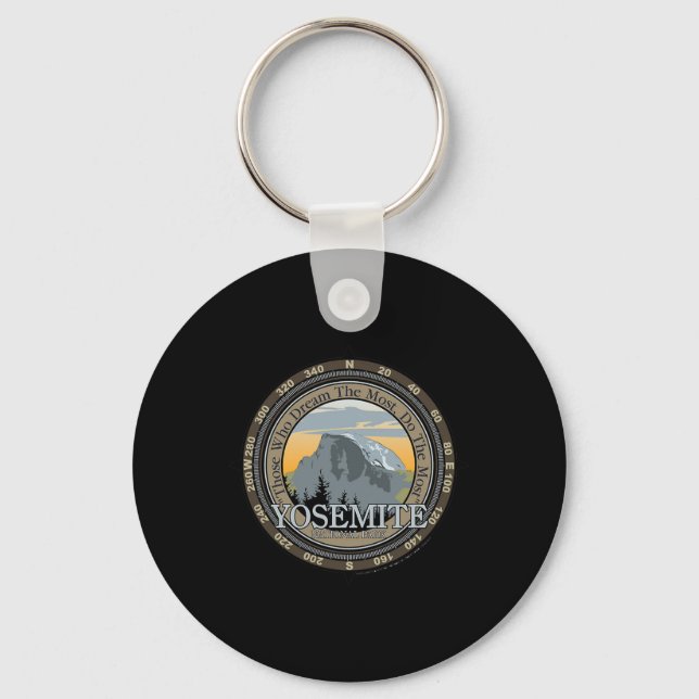 Yosemite National Park T Shirt Hiking Tee Wanderlu Key Ring (Front)