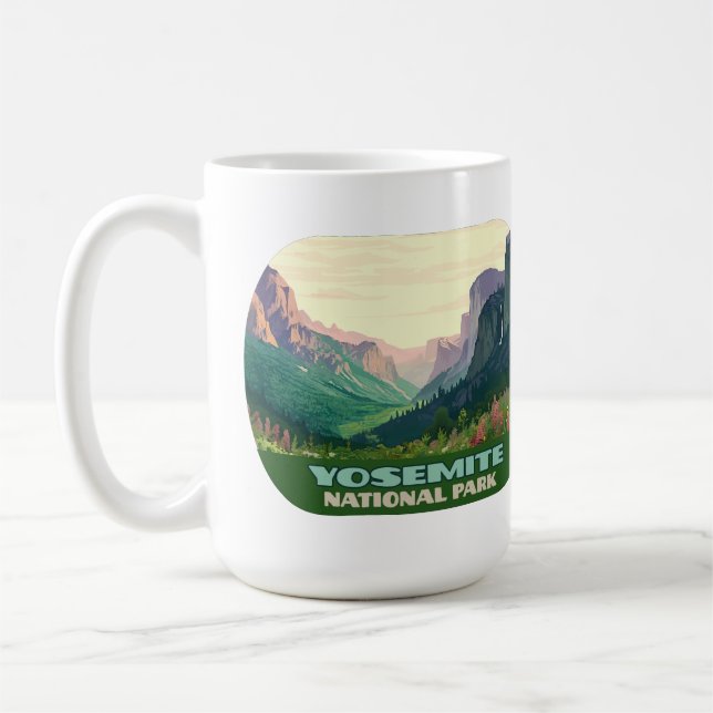 Yosemite National Park Valley Half Dome Coffee Mug (Left)