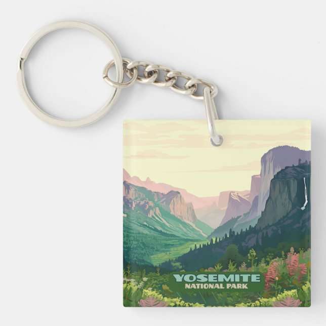 Yosemite National Park Valley Half Dome Key Ring (Front)