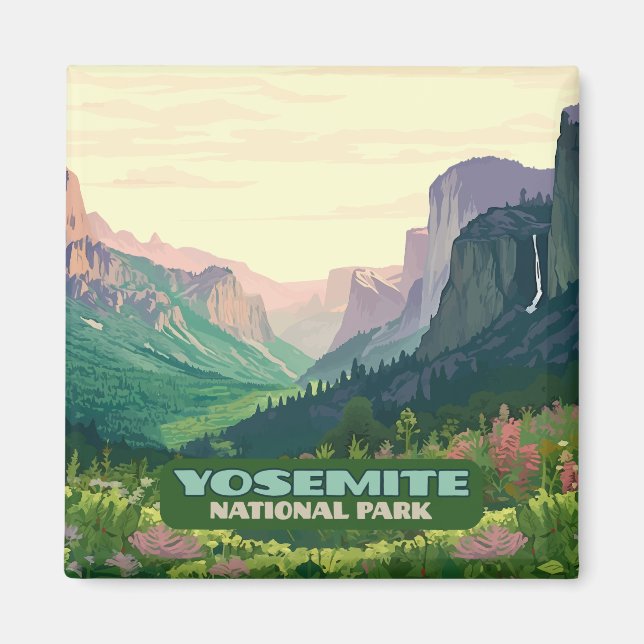Yosemite National Park Valley Half Dome Magnet (Front)