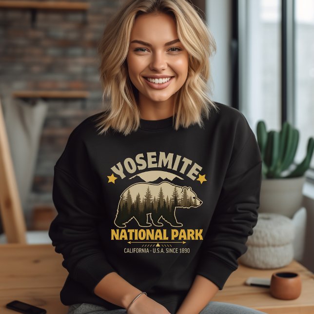 Yosemite National Park Vintage Bear Sweatshirt (Creator Uploaded)