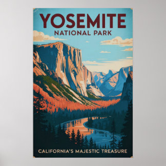 Yosemite National Park Vintage Poster