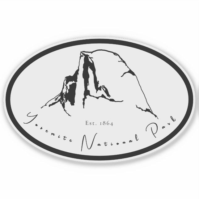 Yosemite National Park Vinyl Sticker (Front)