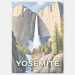 Yosemite National Park   Watercolor Travel Magnet