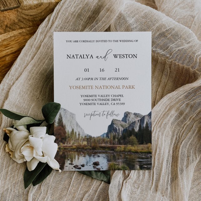 Yosemite National Park Wedding Invitation Simple  (Creator Uploaded)