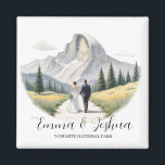 Yosemite National Park Wedding Magnet - Custom<br><div class="desc">Yosemite National Park Wedding Couple Magnet - Perfect Guest Souvenir Make your wedding memories last a lifetime with our exclusive Wedding couple Yosemite National Park magnet. This versatile keepsake can serve as a charming souvenir or a thoughtful gift for your guests. Featuring a picturesque design inspired by the natural wonders...</div>