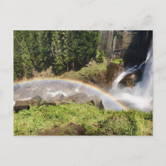 Yosemite Nationalpark Kalifornien Regenbogen am Wa Postcard