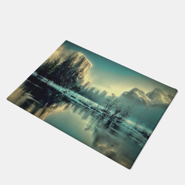 Yosemite Park Sunrise Doormat (Angled)