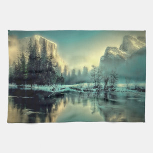 Yosemite Park Sunrise Tea Towel