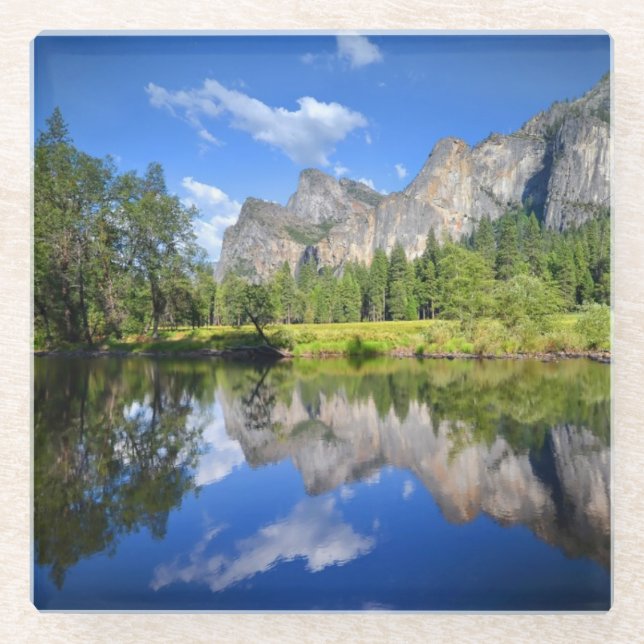 Yosemite Reflection Glass Coaster (Front)