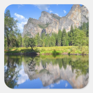 Yosemite Reflection Square Sticker