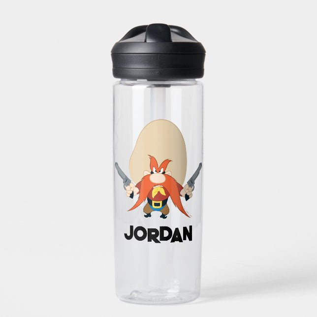 Yosemite Sam Back Off | Add Your Name Water Bottle (Front)