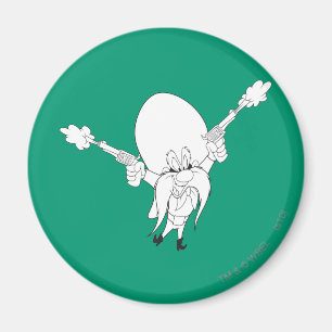 Yosemite Sam Guns Blazing Magnet